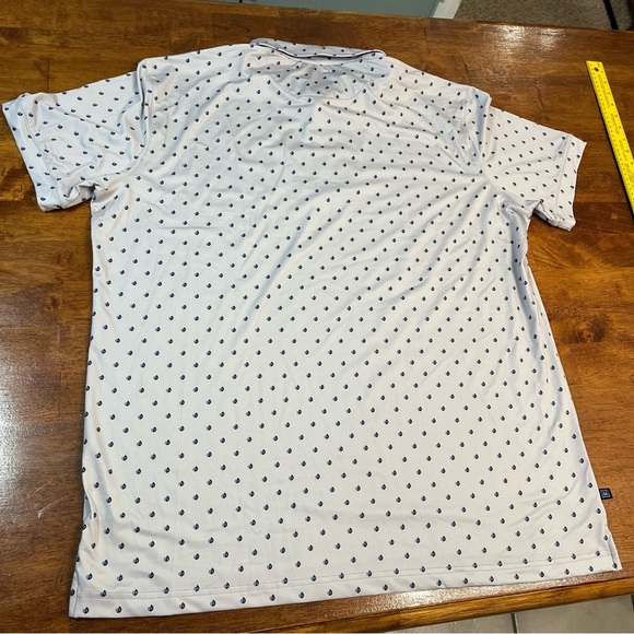 Mizzen+Main white blue design polo size XXL trim - Picture 7 of 7